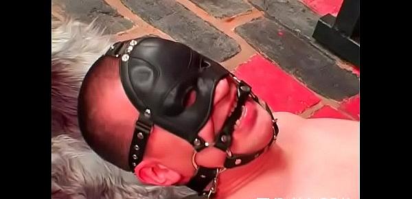  Kinky mistress ties and tapes up serf in hot bdsm fetish